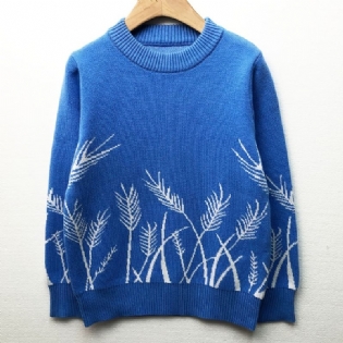 Drenge Wheat Ear Strikket Pullover Sweater Børnetøj