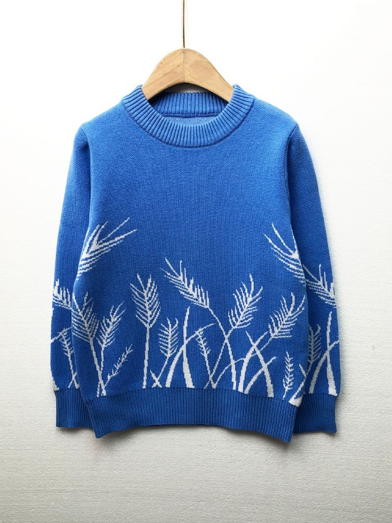 Drenge Wheat Ear Strikket Pullover Sweater Børnetøj