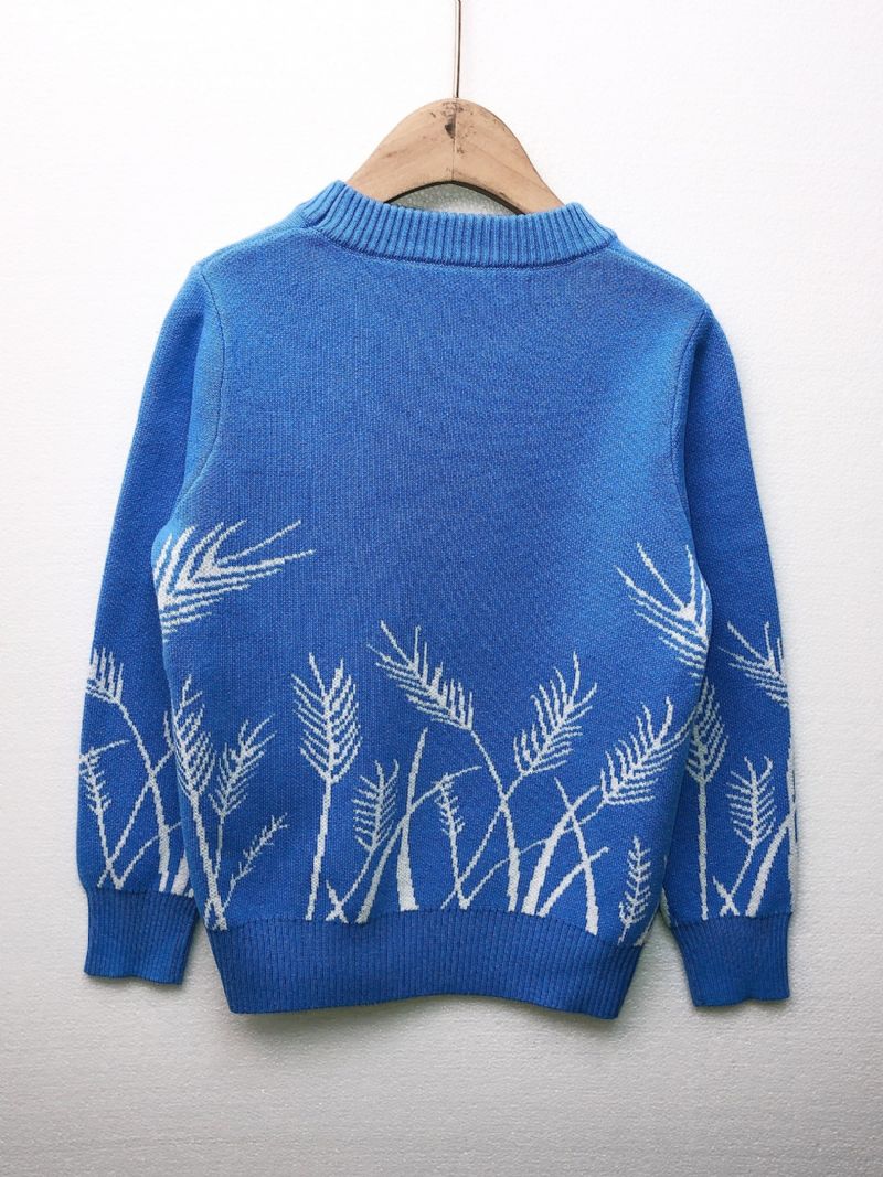 Drenge Wheat Ear Strikket Pullover Sweater Børnetøj