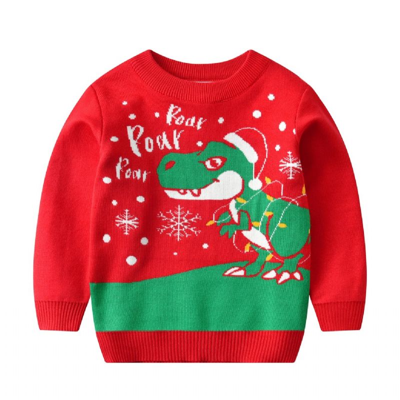 Jul Dinosaur Drenge Strik Sweater