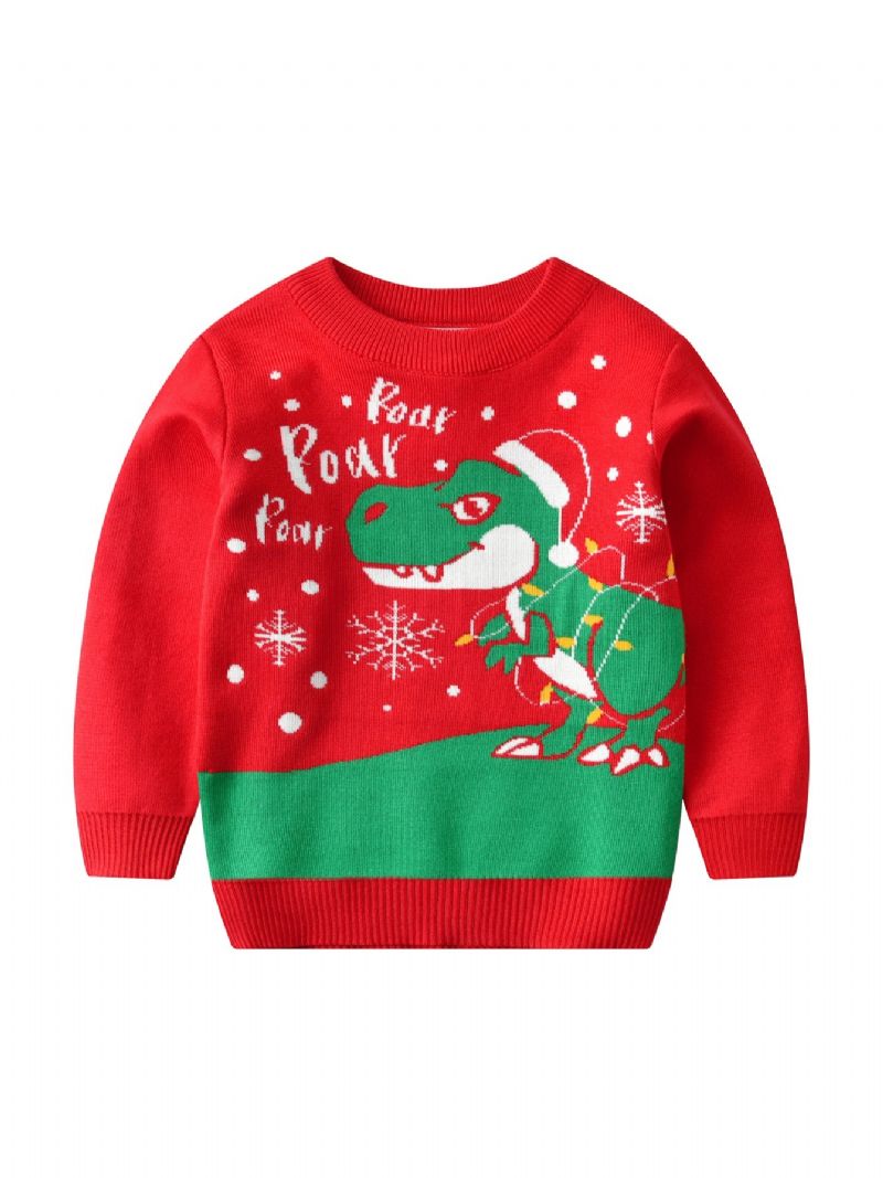 Jul Dinosaur Drenge Strik Sweater