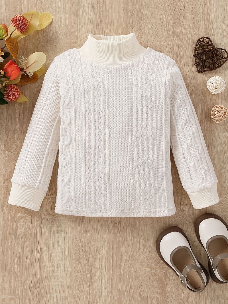 Pige Halvkrave Pullover Strikket Sweater
