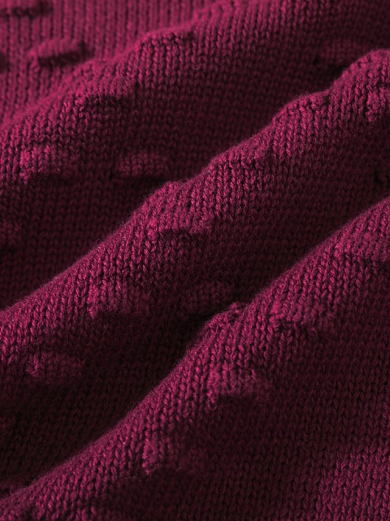 Piger Solid Termisk Pullover Sweater Med Kabel Strik Mønster Til Vinter Børnetøj