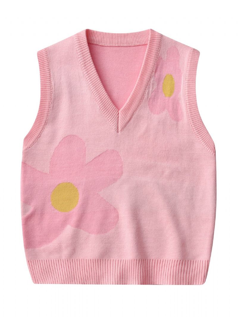 Piger Strikket Vest Pullover Sweater Til Vinter