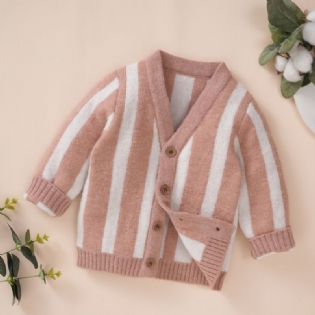 Småbørn Baby Pige Strik Cardigan Jakke Børn Flæse Langærmet Button Down Sweater Top Varm Frakke Efterår Vinter