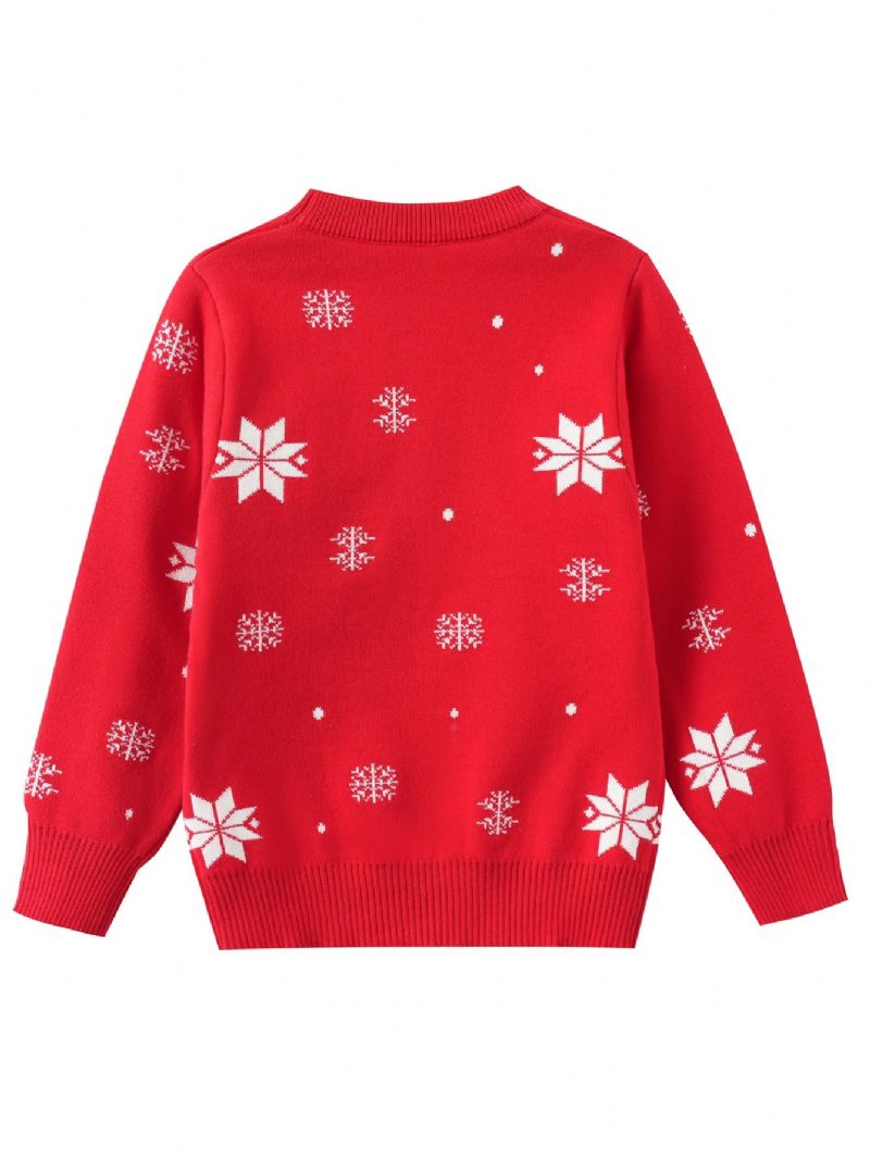 Sød Børne-strikket Trøje Til Drenge-nisse-sweater