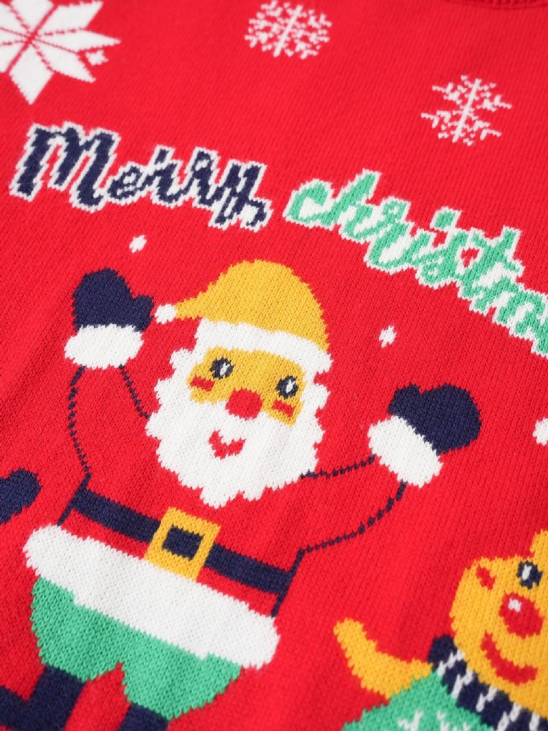 Sød Børne-strikket Trøje Til Drenge-nisse-sweater