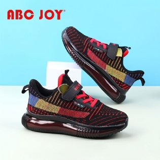 Abc Joy Drenge Casual Strikkede Sneakers Med Farverige Striber Blød Sål Åndbar Hurtigtørrende Skridsikre Sko