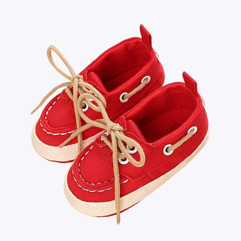 Baby Drenge Casual Canvas Loafers Lette Snøresko Til Foråret