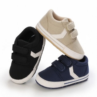 Baby Drenge Casual Lav Top Sneakers Letvægts Blød Sål Gåskøjtesko Med Krogløkke