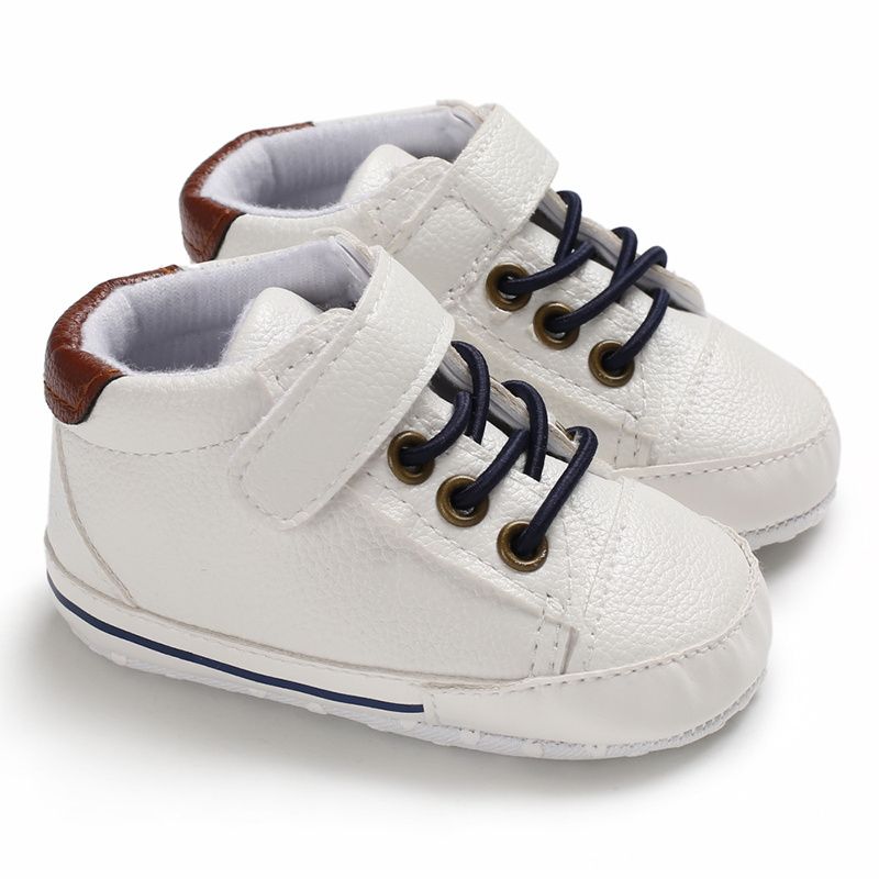 Baby Drenge Casual Letvægts Ankelsneakers Skridsikre High-top Snøresko Med Blød Sål