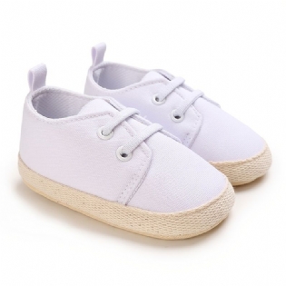 Baby Drenge Casual Simple Canvas Sko Lette Komfortable Sneakers Med Snøre