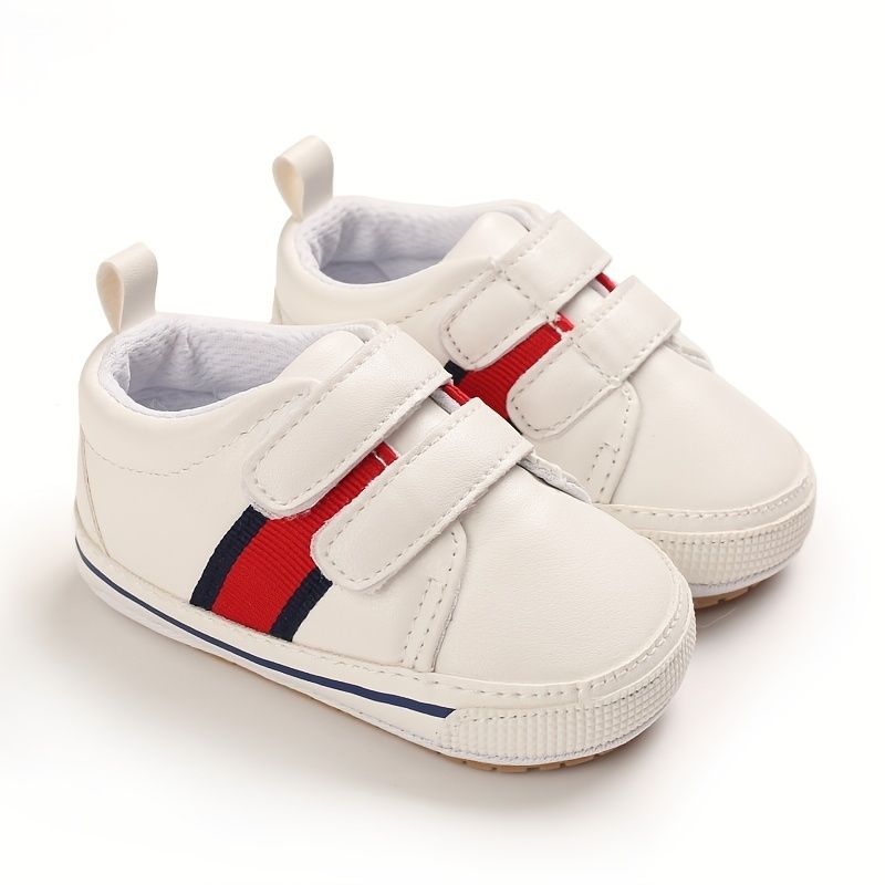 Baby Drenge Casual Sneakers Med Stribet Lærred Skridsikre Småbørnssko Til Gåture