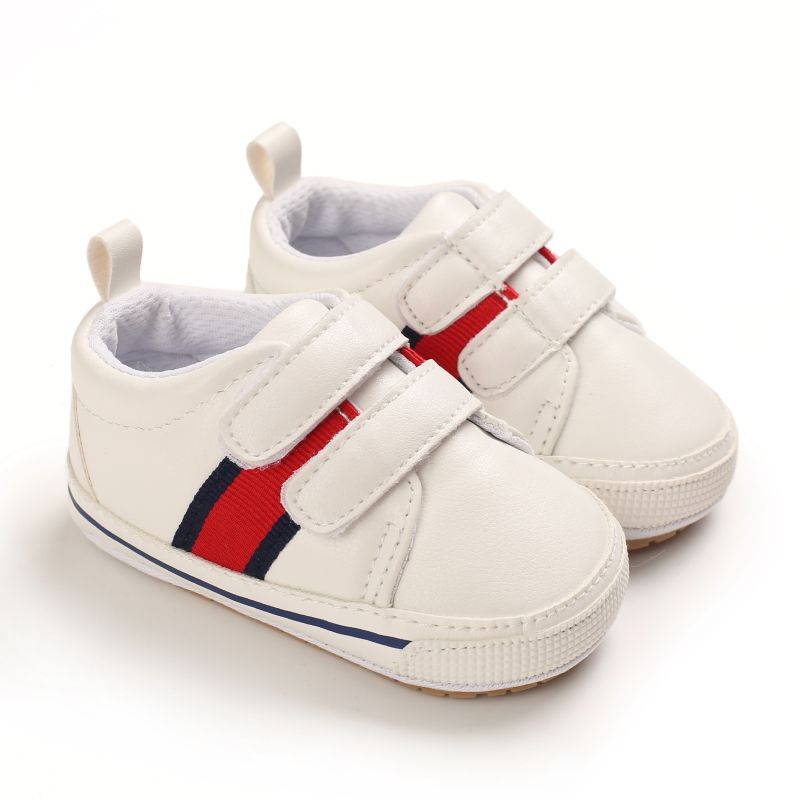 Baby Drenge Casual Sneakers Med Stribet Lærred Skridsikre Småbørnssko Til Gåture