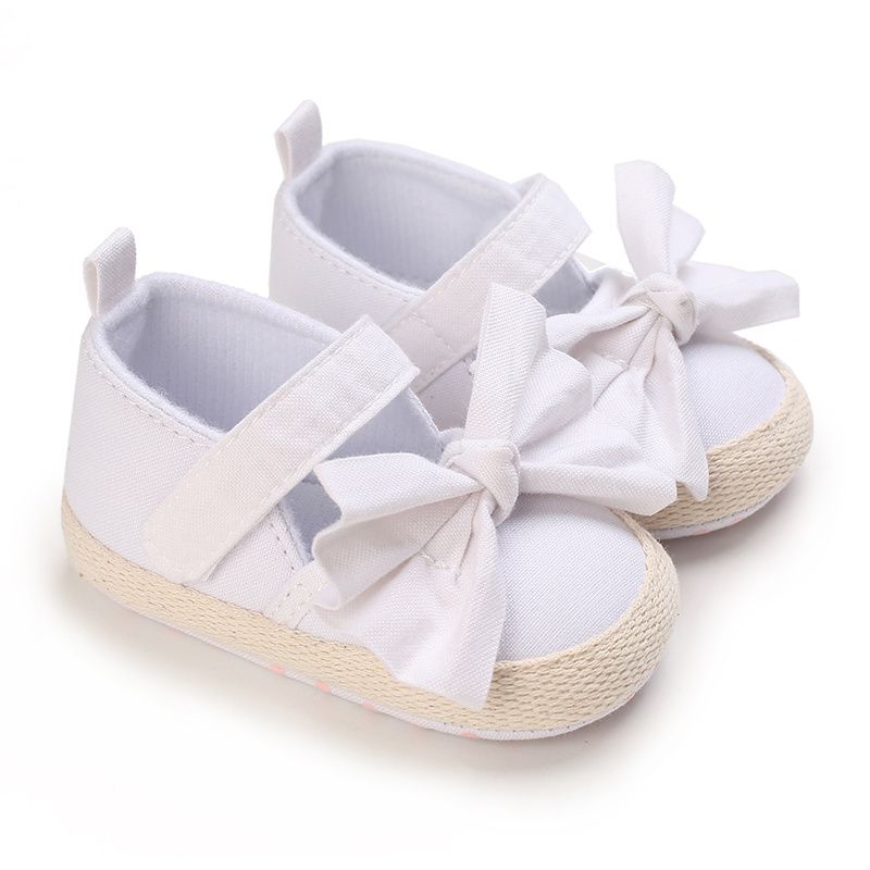 Baby Piger Sløjfe Flats Casual Blød Sål Spædbørn Princess Toddler Sko Krybbe Sko