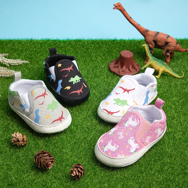 Baby Toddler Dinosaur Shoes Slip On Åndbare Casual Sneakers Bløde Såler Sko