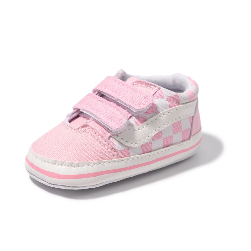 Babypiger Canvas Casual Sneakers Blødsålede Anti-slip Prewalker Sko