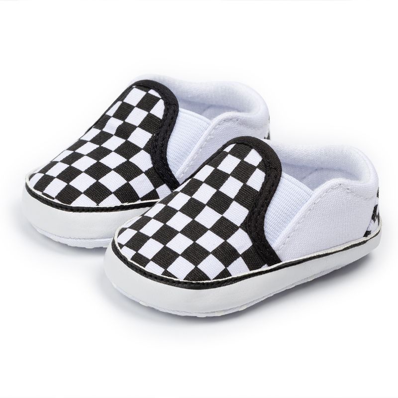 Babypiger Canvas Casual Sneakers Soft Sole Loafers First Walking Skate Crib Sko