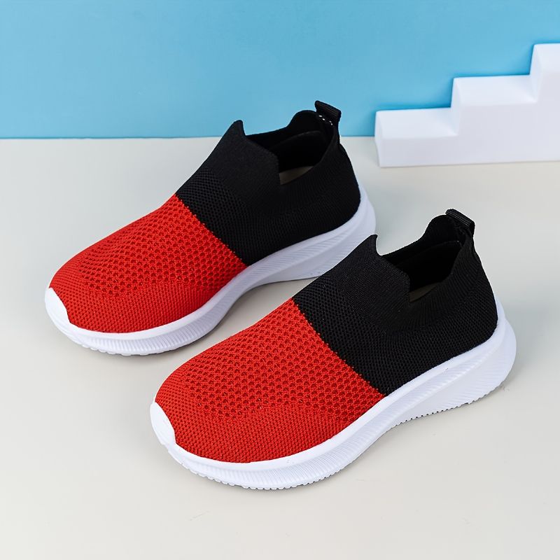 Børn Letvægts Åndbar Colorblock Casual Flyvesko Sneakers