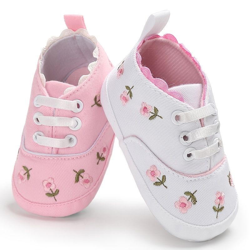 Børnesko Casual Broderet Flower Soft Sole Toddler Sko