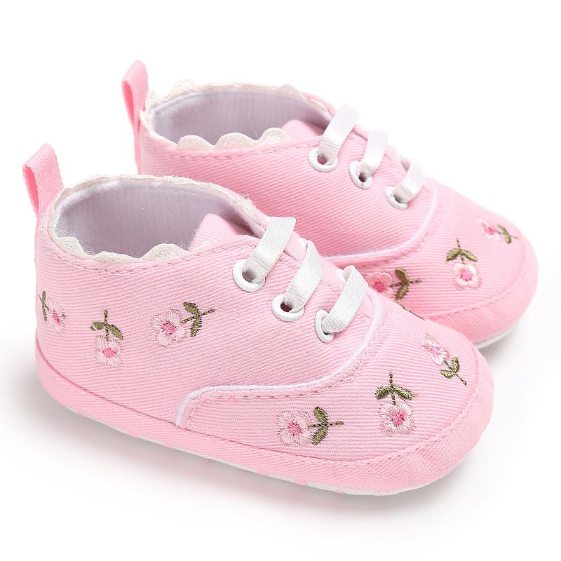 Børnesko Casual Broderet Flower Soft Sole Toddler Sko