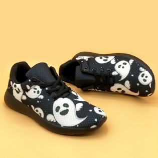 Dame Halloween Ghost Snørebånd Letvægts Casual Sneakers Piges Low Top Sneaker Sko