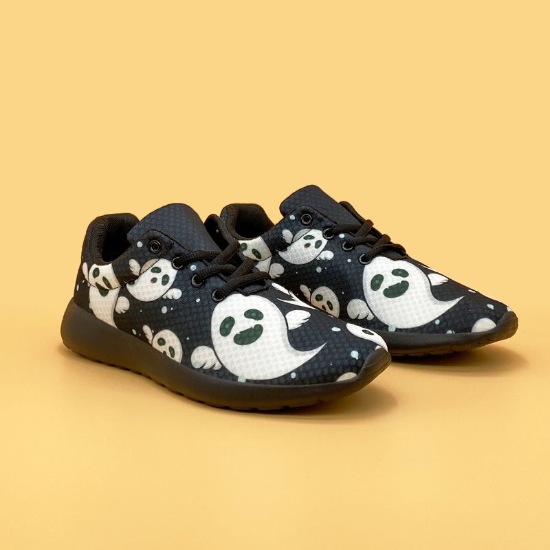 Dame Halloween Ghost Snørebånd Letvægts Casual Sneakers Piges Low Top Sneaker Sko