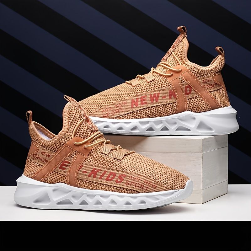 Drenge Casual Løbesko Letvægts Bløde Åndbare Sneakers Slip-on Mesh Træningssko