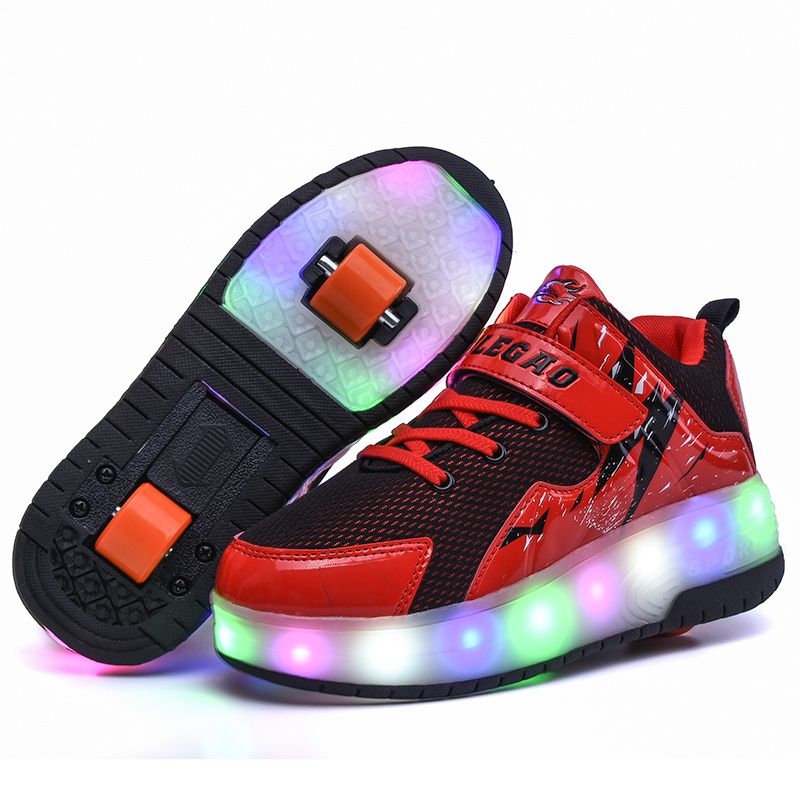 Drenge Led Light Sneakers Med Bløde Såler Letvægts Åndbare Og Skridsikre Fritidssko