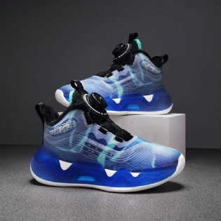 Grn Drenge Casual Platform Sneakers Med Roterende Spænde Letvægts Åndbare Komfortable Løbesko Til Vinter Udendørs