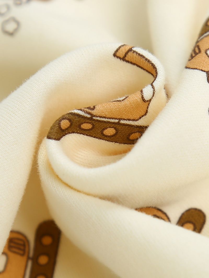 2 Stk Drenge Tegneserietrykt Langærmet Casual Homewear Pyjamas