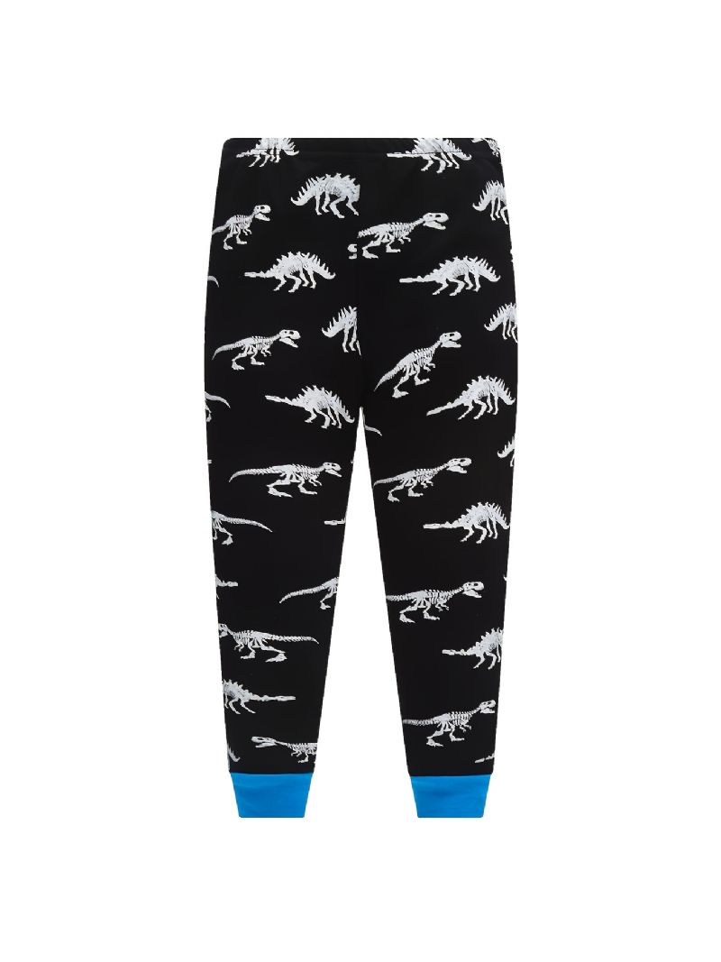 Børn Drenge Bomuld Pyjamas Sæt Langærmet Top & Bukser Med Night Glow Design