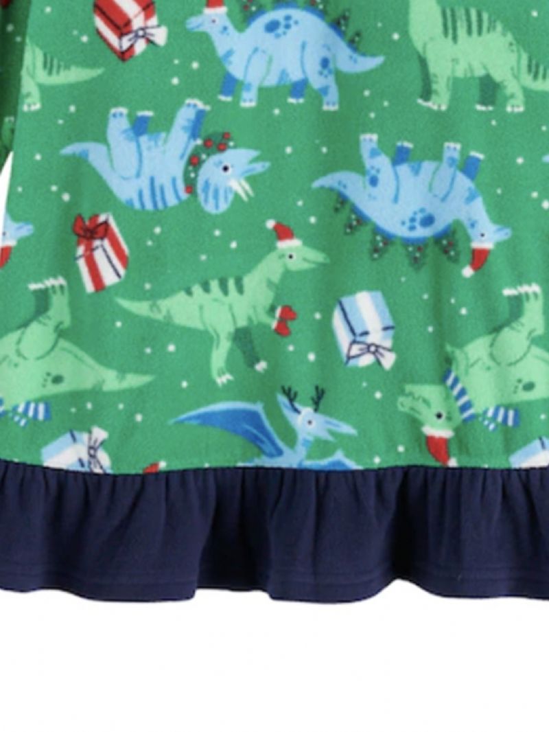 Crew Neck Pyjamassæt Med Fawn Print Til Baby Drenge Piger Jul