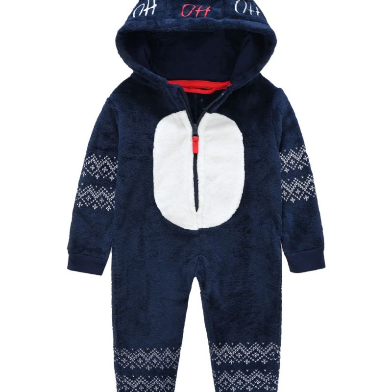 Drenge Fleece One-piece Pyjamas Børnetøj Til Juleferie