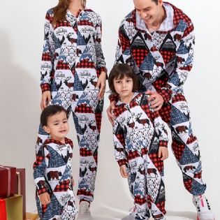 Ny Julepyjamas-bodysuit Med Hætte Til Drenge Piger