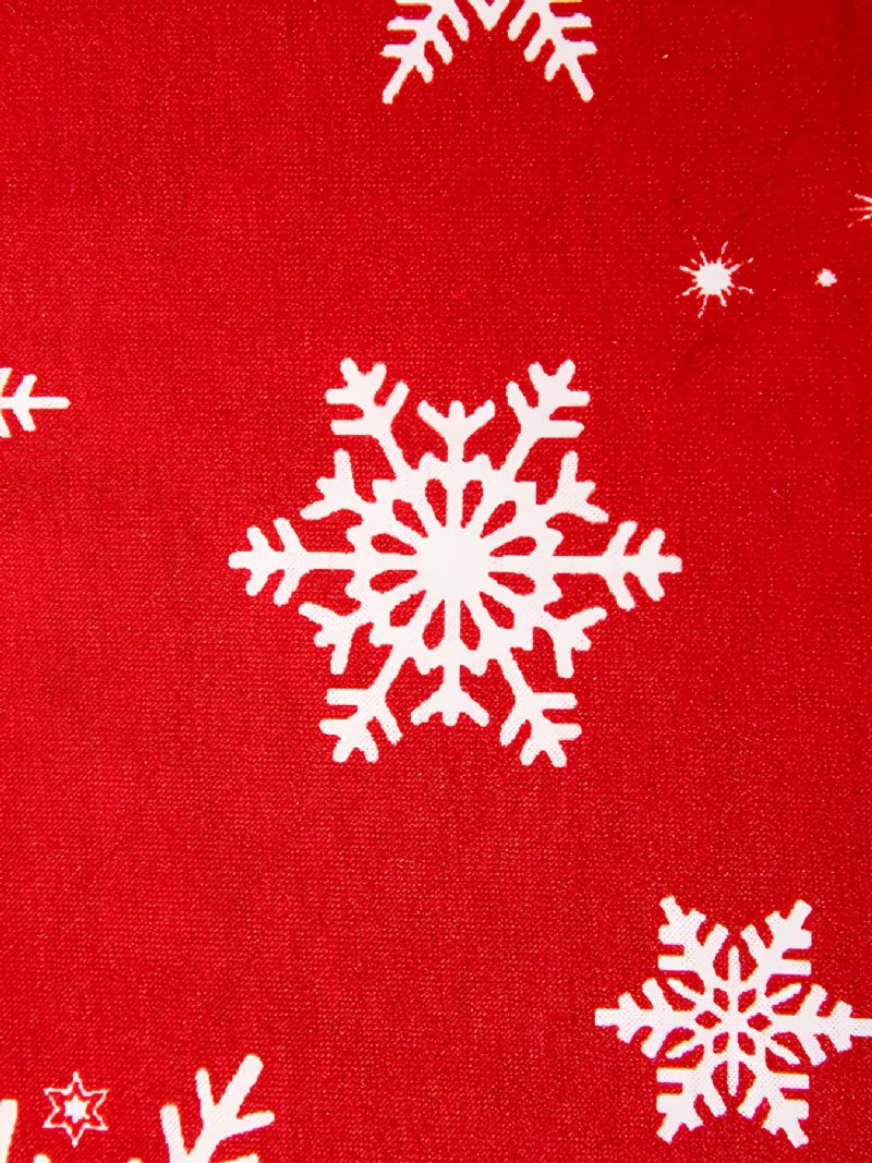 Piger Christmas Snowflake Print Rund Hals Langærmet Top & Bukser Sæt Pyjamas Jul