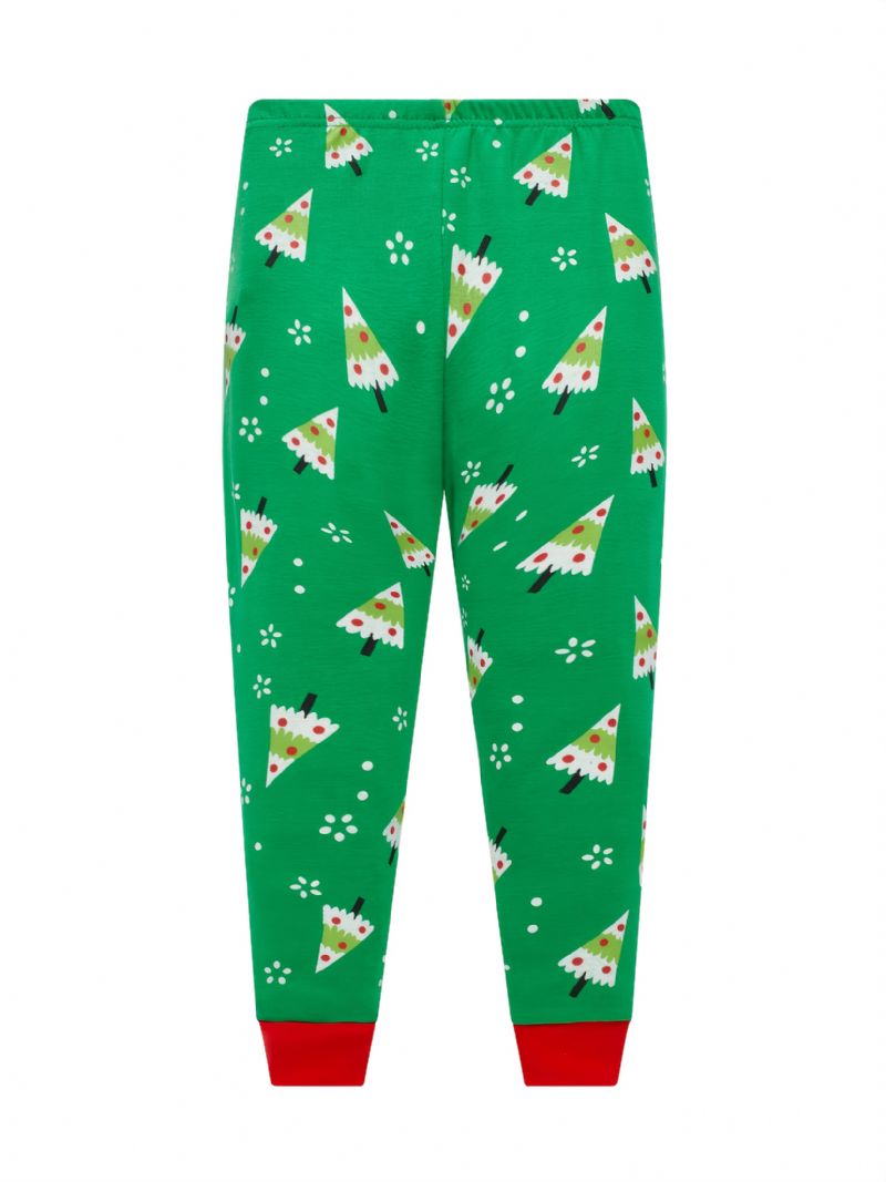 Popshion Børn Julepyjamas Bomuld Langærmet Snowman Christmas Pjs Set Xmas Holiday Tøj