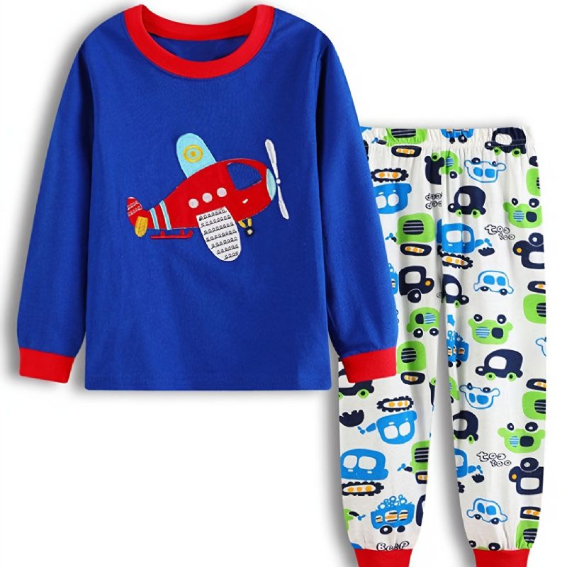 Småbørn Børn Drenge Pyjamas Sæt Langærmet Top & Bukser Sæt