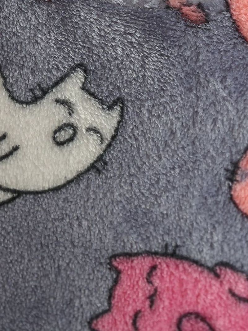 Sød Kitty Langærmet Fleece Pyjamas Sæt Til Børn