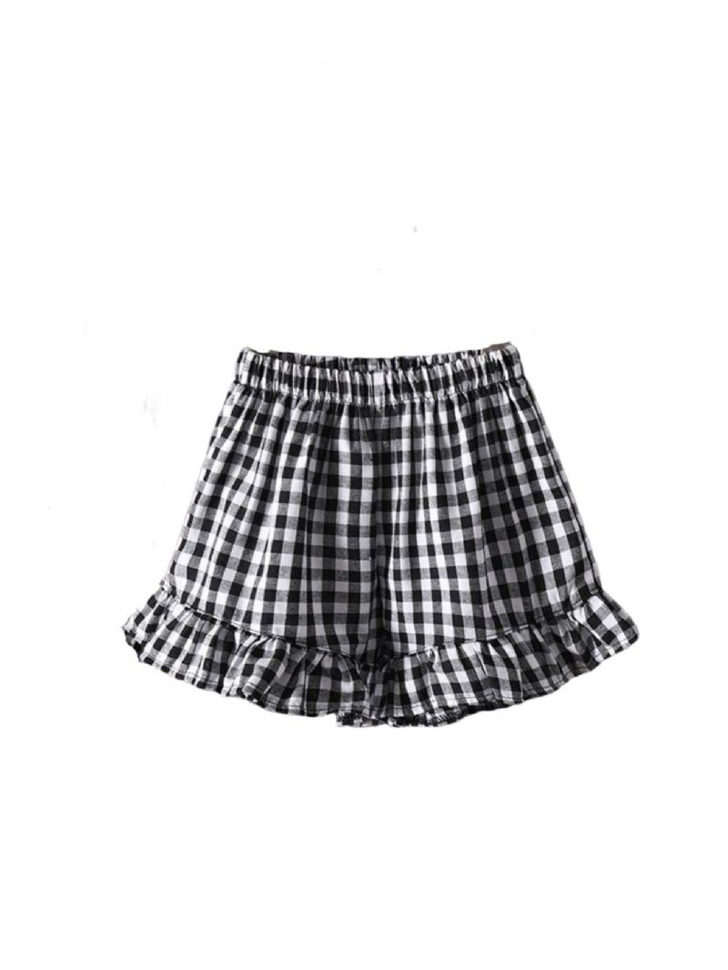 Afslappede Plaidshorts Til Piger