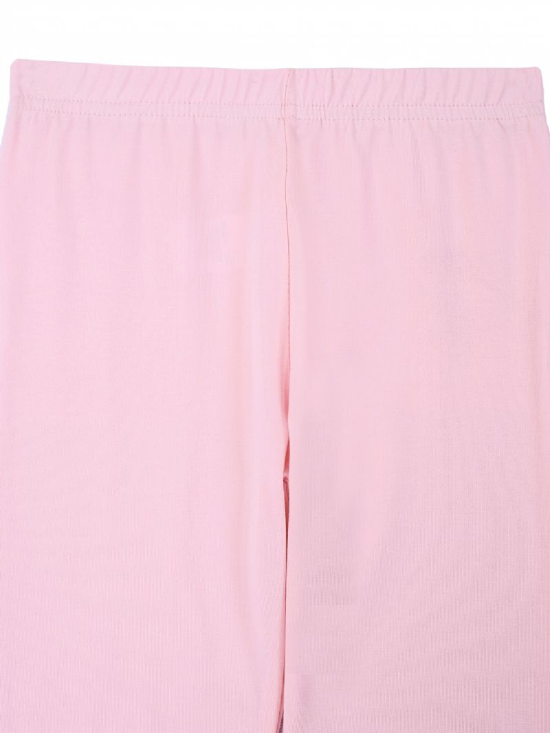 2 Stk Piger Højstrækbare Solide Leggings Elastisk Linning Bukser Børnetøj