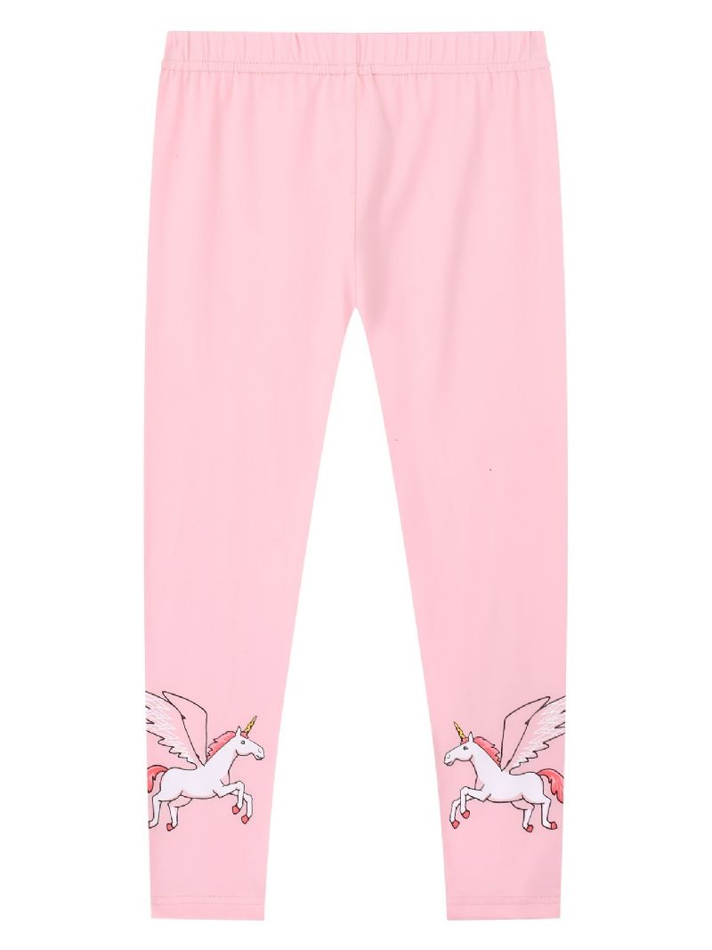 Babypiger Stretch Bløde Leggings Unicorn Print Bukser Børnetøj