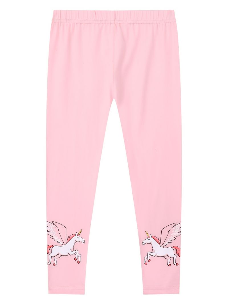 Babypiger Stretch Bløde Leggings Unicorn Print Bukser Børnetøj