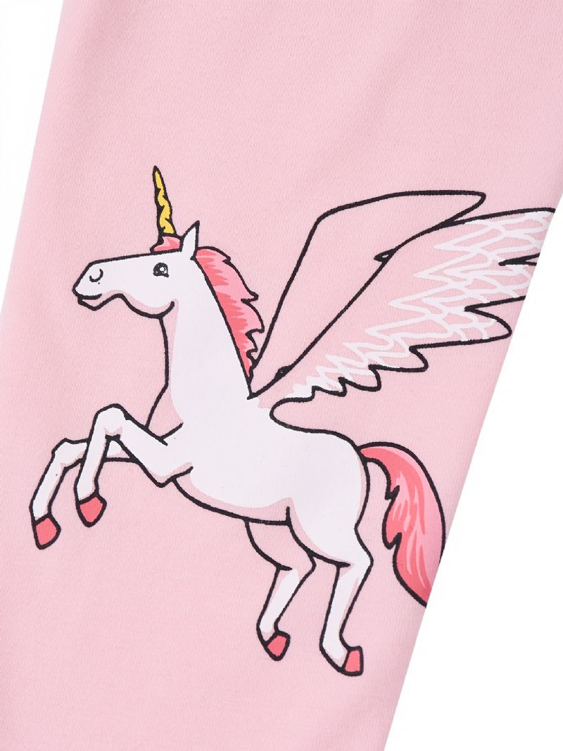 Babypiger Stretch Bløde Leggings Unicorn Print Bukser Børnetøj