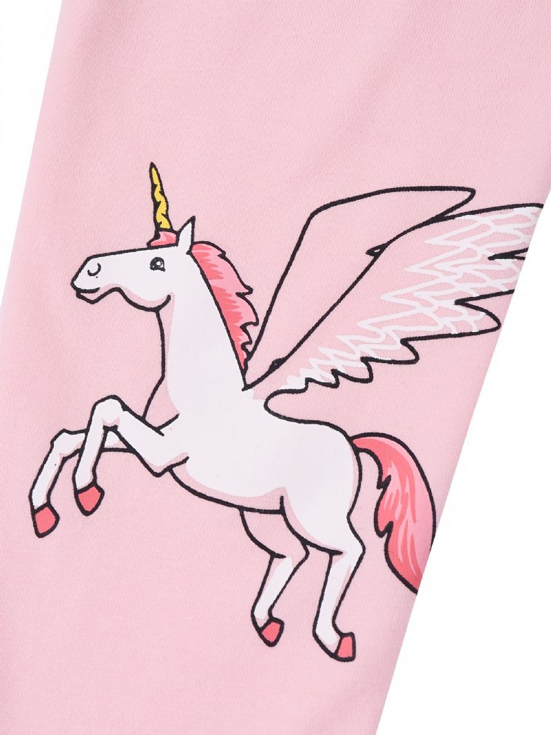 Babypiger Stretch Bløde Leggings Unicorn Print Bukser Børnetøj