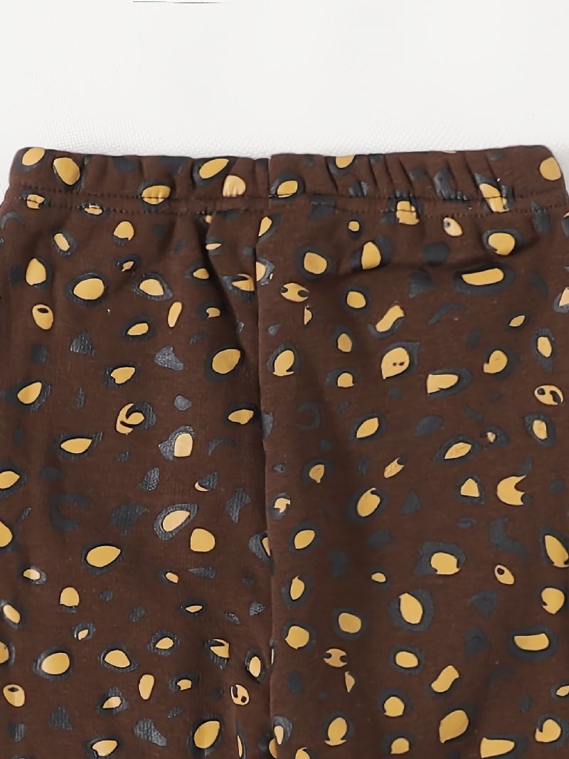 Bløde Bukser Med Leopardtryk Til Piger Børnetøj Til Vinter