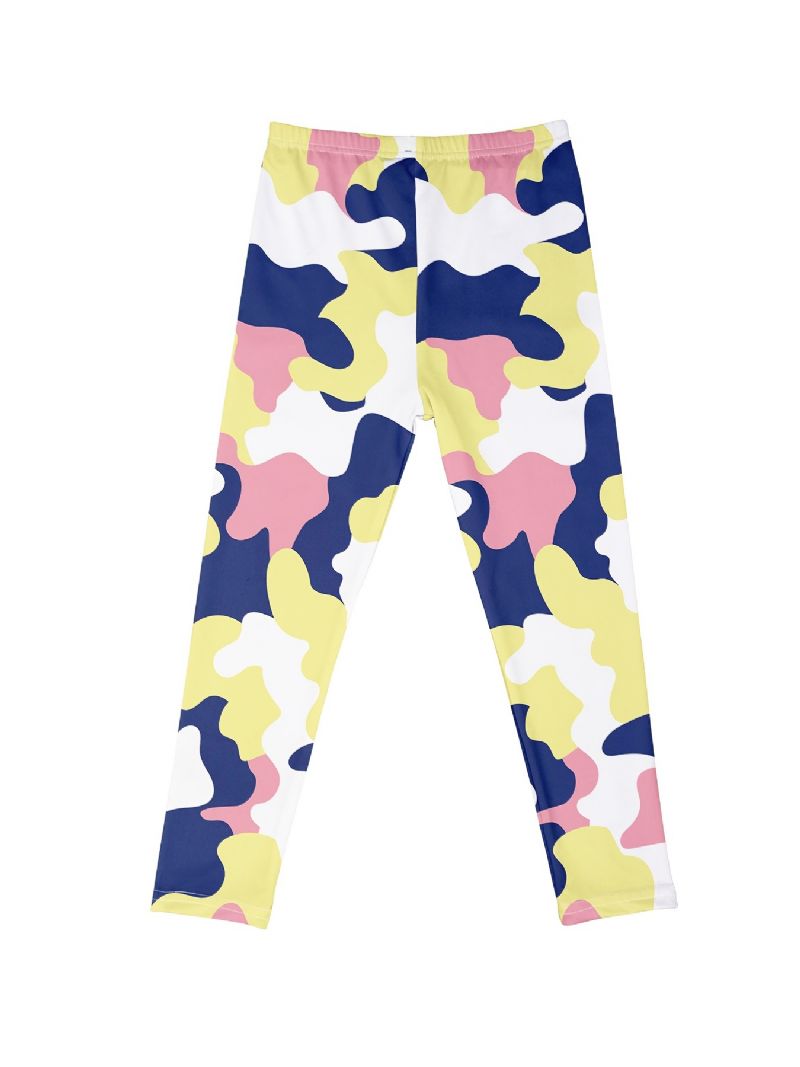 Piger Casual Søde Elastiske Tights Leggings Med Camouflage Print Børnetøj