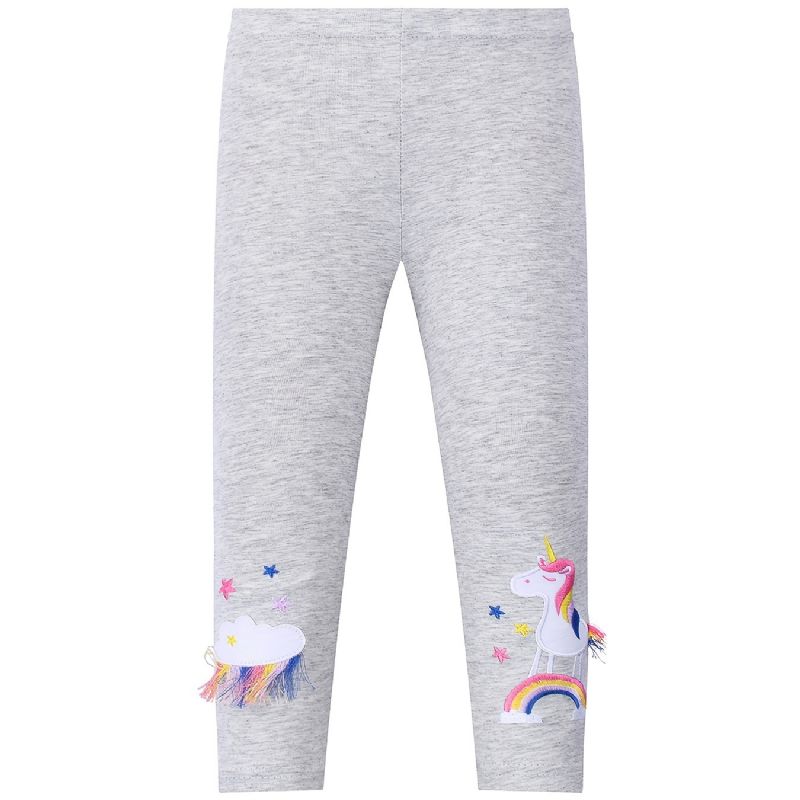 Piger Casual Stretch Tassel Unicorn Leggings