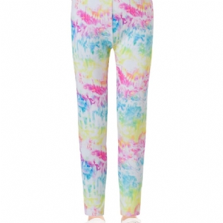 Piger Tie Dye Printede Leggings Yoga Bukser Børnetøj