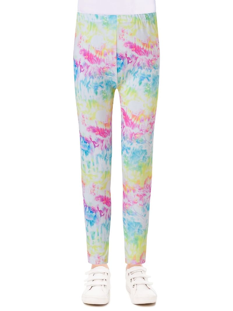 Piger Tie Dye Printede Leggings Yoga Bukser Børnetøj